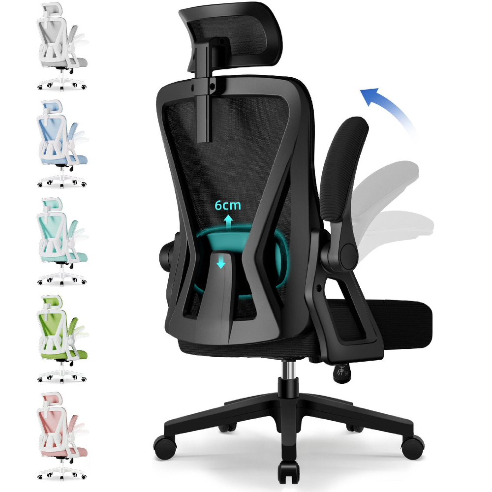 Bürostuhl Ergonomischer Bürostuhl mit klappbaren Armlehnen und Rückenlehnen