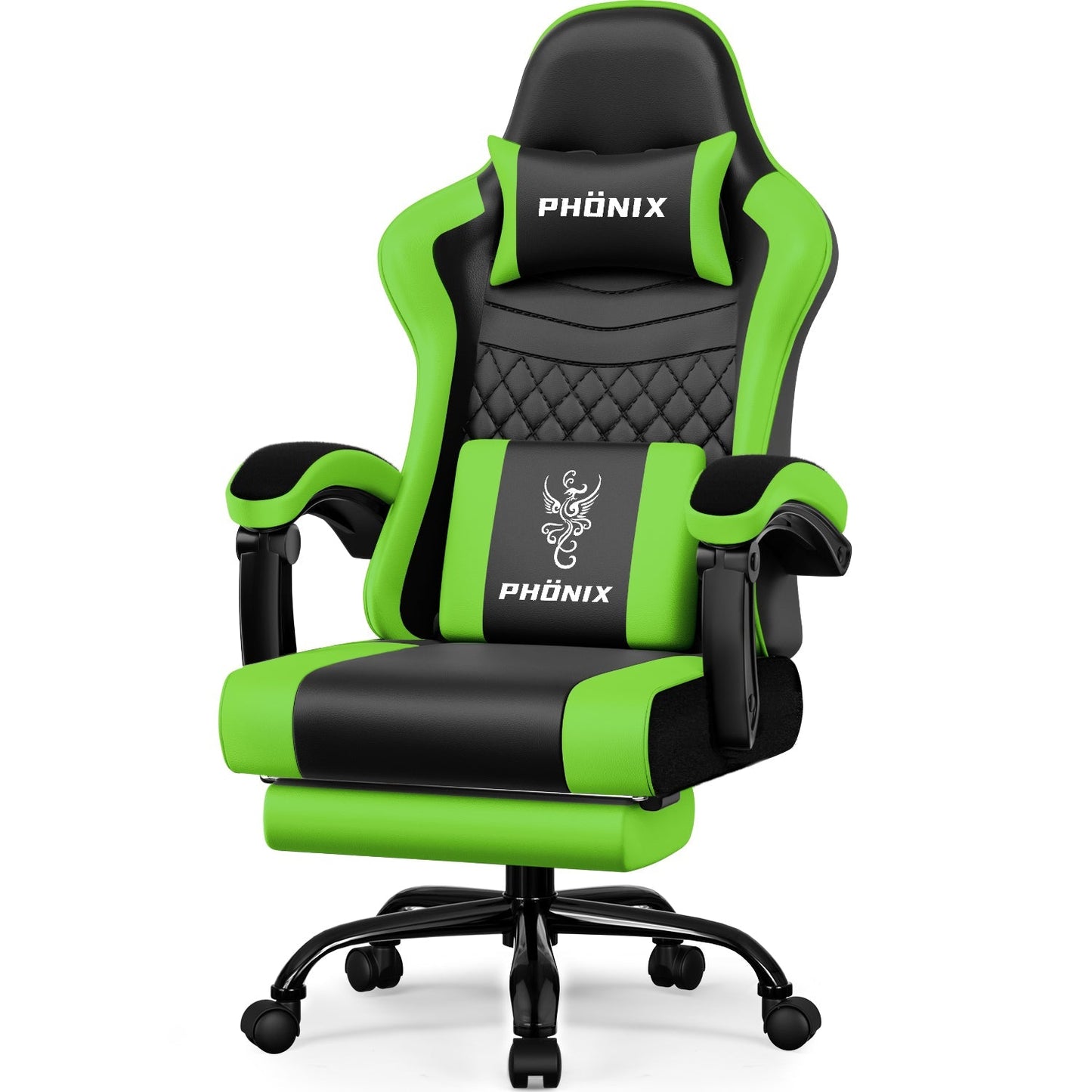 Gaming-Stuhl Gaming Stuhl mit Einteiligen Armlehnen und Ausziehbarem Fußstütze