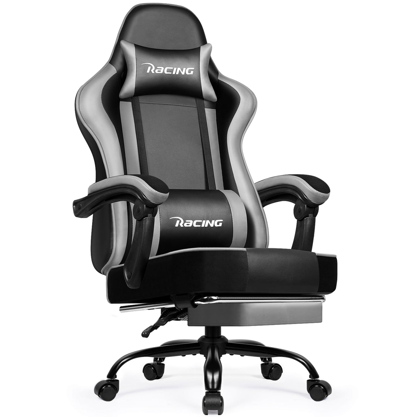 Gaming-Stuhl Gaming Stuhl mit Einteiligen Armlehnen und Ausziehbarem Fußstütze