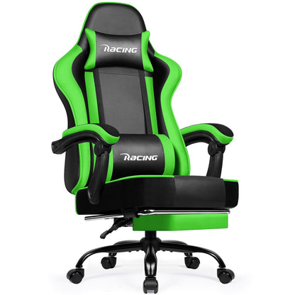 Gaming-Stuhl Gaming Stuhl mit Einteiligen Armlehnen und Ausziehbarem Fußstütze