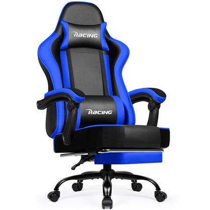 Gaming-Stuhl Gaming Stuhl mit Einteiligen Armlehnen und Ausziehbarem Fußstütze