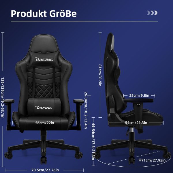 Gaming-Stuhl Gaming Stuhl Ergonomisch Gaming Chair Bürostuhl – Bild 2
