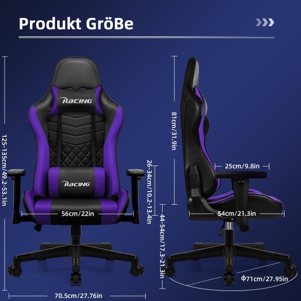 Gaming-Stuhl Gaming Stuhl Ergonomisch Gaming Chair Bürostuhl – Bild 2