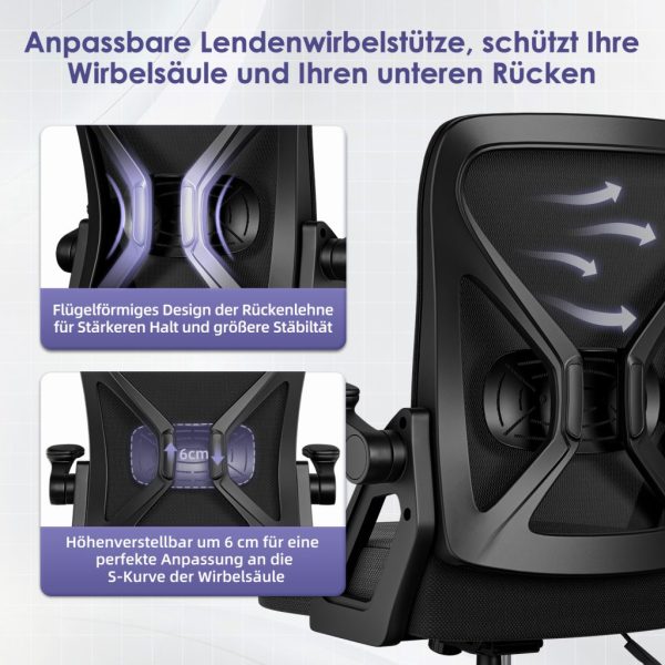 HR230 - Bürostuhl Bürostuhl,Chefsessel aus Mesh,Ergonomischer Schreibtischstuhl – Bild 3
