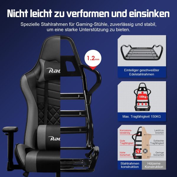 Gaming-Stuhl Gaming Stuhl Ergonomisch Gaming Chair Bürostuhl – Bild 4