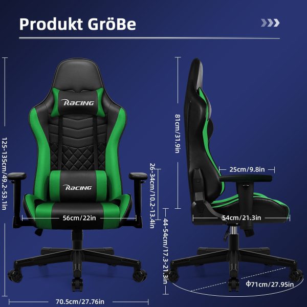 Gaming-Stuhl Gaming Stuhl Ergonomisch Gaming Chair Bürostuhl – Bild 4