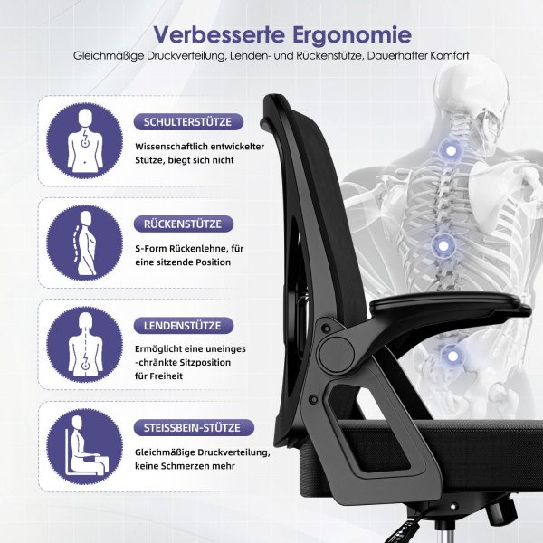 Bürostuhl Bürostuhl,Chefsessel aus Mesh,Ergonomischer Schreibtischstuhl – Bild 2