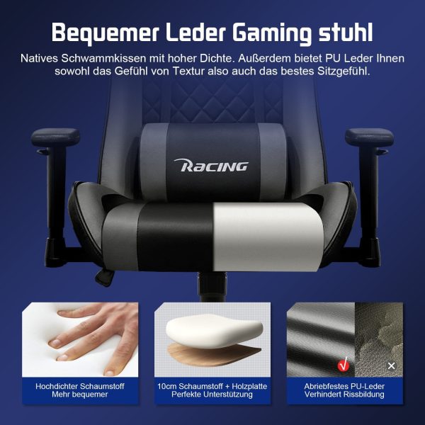 Gaming-Stuhl Gaming Stuhl Ergonomisch Gaming Chair Bürostuhl – Bild 2