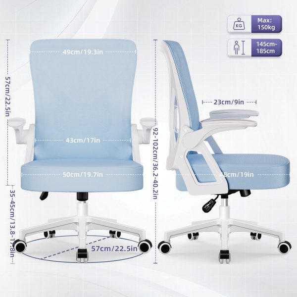 Bürostuhl Bürostuhl,Chefsessel aus Mesh,Ergonomischer Schreibtischstuhl – Bild 2