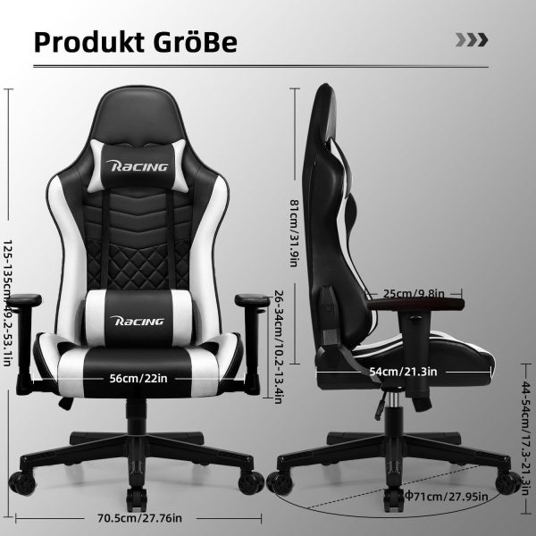 Gaming-Stuhl Gaming Stuhl Ergonomisch Gaming Chair Bürostuhl – Bild 4