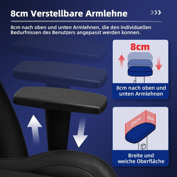 Gaming-Stuhl Gaming Stuhl Ergonomisch Gaming Chair Bürostuhl – Bild 4