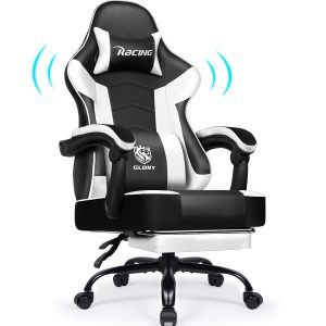 Gaming-Stuhl Gaming Stuhl mit Integrierten Armlehnen und Ausziehbarem Fußstütze
