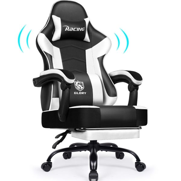 Gaming-Stuhl Gaming Stuhl mit Integrierten Armlehnen und Ausziehbarem Fußstütze