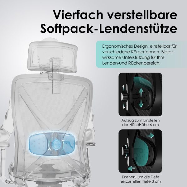 Bürostuhl Bürostuhl, Schreibtischstuhl, Drehstuhl Ergonomischer – Bild 2