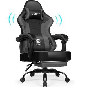 Gaming-Stuhl Gaming Stuhl, Bürostuhl Ergonomisch Wippfunktion bis zu 170°