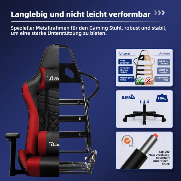 Gaming-Stuhl Gaming Stuhl Ergonomisch Gaming Chair Bürostuhl – Bild 4