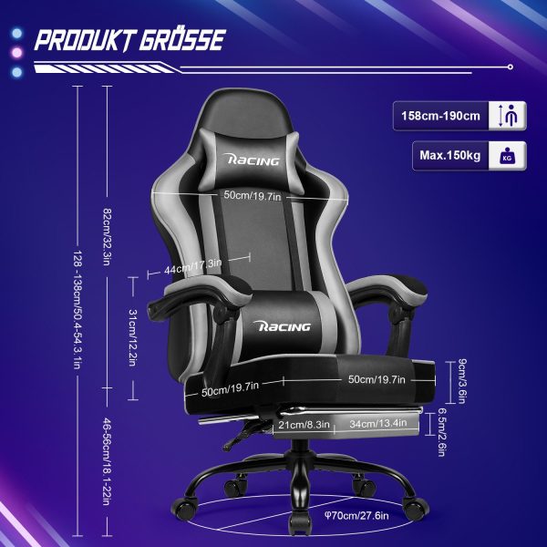 Gaming Stuhl, Bürostuhl Ergonomisch, Gaming Chair – Bild 2