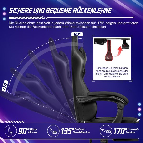 Gaming Stuhl, Bürostuhl Ergonomisch, Gaming Chair – Bild 3