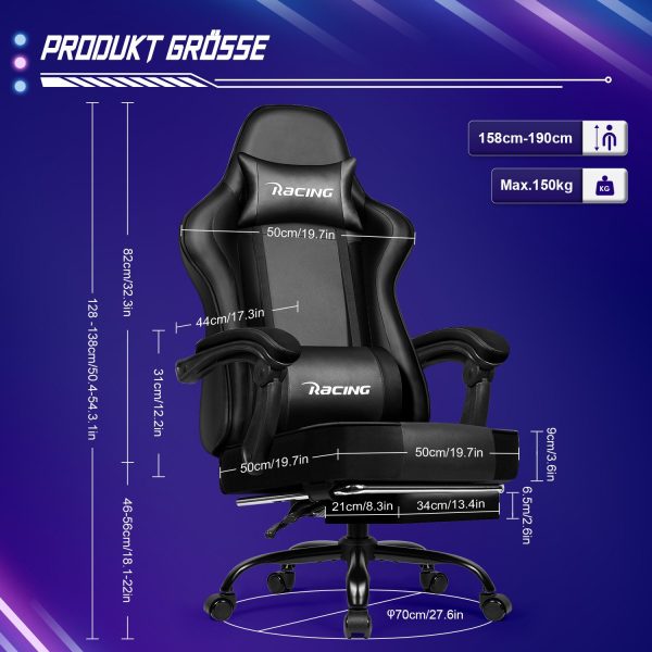 Gaming-Stuhl Gaming Stuhl, Bürostuhl Ergonomisch, Gaming Chair – Bild 3