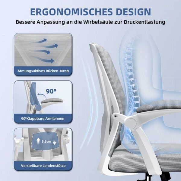 Bürostuhl Bürostuhl,Schreibtischstuhl Bürostuhl Ergonomisch – Bild 3